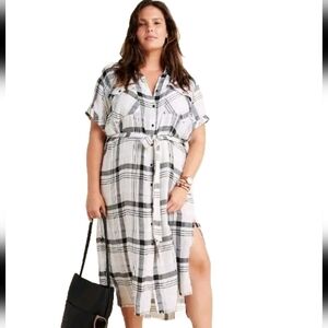 Anthropologie Cloth & Stone Hannah Midi Short Sleeve Shirtdress 2X